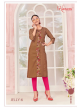 Straight With Work Pattern Long Kurti