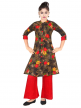 Flower Printed Girls Kurti Set