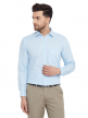 Light Blue Plain Regular Fit Cotton Formal Shirt