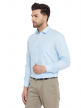 Light Blue Plain Regular Fit Cotton Formal Shirt