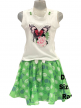 Sleeveless Tops with Printed Skirt