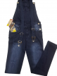 Online Girls Distress Denim Dungarees