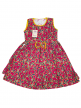 Sleeveless Flower Print Frock for Girls