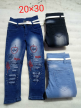 Distress Girls Jeans with Belt