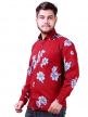 Printed flower men shirt