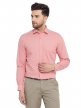 Light Pink Plain Regular Fit Cotton Formal Shirt