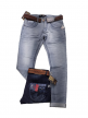 Men jeans with belt