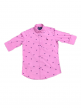 Branded Printed Shirt for Men dark pink