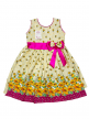 Online Kids Printed Frock with Back Lace