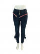 Ladies Mild Distress Denim Jeans