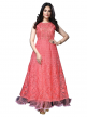 Ladies Party Wear Net Work Gown