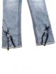 Knee Slit Women Branded Jeans