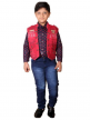 Printed Shirt With Jacket & Jeans for Boys