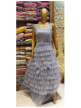 Net gown with heavy frills work full work