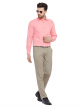 Pink Plain Regular Fit Cotton Formal Shirt