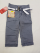 Girls Capri Gray Plain with Belt