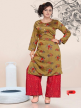 Online Printed Ladies Long Kurti with Palazzo