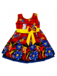 Girls Printed Frock with Back Lace