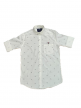 Branded Printed Shirt for Men white full sleeve