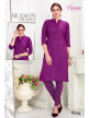 Kurti Rayon Two Tone With Work mahira