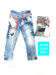 Online Girls Distress Jeans with Belt