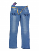 Girls Plain Stylish Jeans with Lace