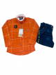 Boys Jeans & Check Shirts Set